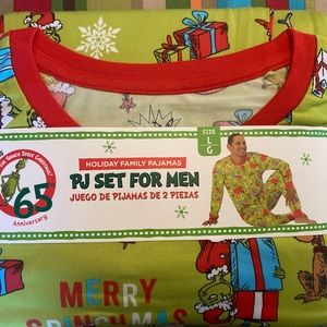 Dr. Seuss Unisex Mens Grinch Matching Pajama Set, 2-Piece (M, L, XL, XXL)
